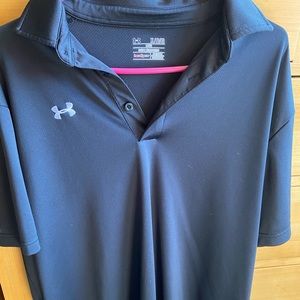 Black men’s underarmour polo